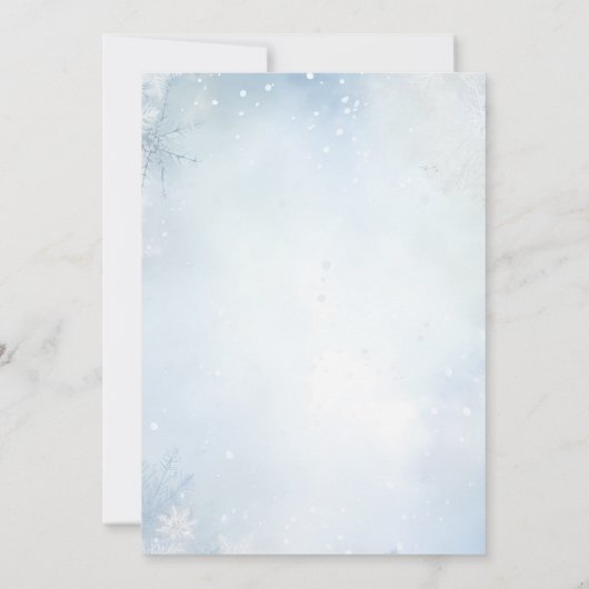 Oh Deer Winter Baby shower Elegant Kaart (Achterkant)