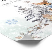 Oh Deer Winter Baby shower Fopspeen Hunt Spel Poster (Hoek)