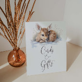 Oh Deer Winter Baby shower Kaarten en geschenken Reclamebord Met Voetstuk