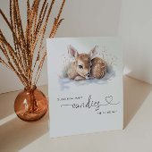 Oh Deer Winter Baby shower Raad hoeveel spel Reclamebord Met Voetstuk