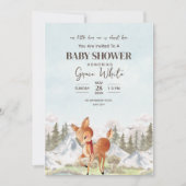 Oh Deer winter Baby shower Woodland Baby shower Kaart (Voorkant)