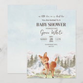 Oh Deer winter Baby shower Woodland Baby shower Kaart (Voorkant / Achterkant)