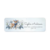 Oh Deer Winter Boy Baby shower Etiket (Voorkant)