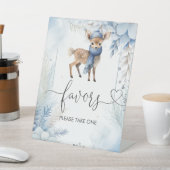 Oh Deer Winter Boy Baby shower gunsten Reclamebord Met Voetstuk (Insitu)
