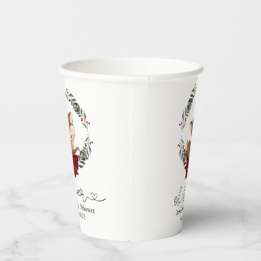 Oh Deer Winter groen Baby shower Papieren Bekers (Rechts)