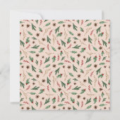 Oh Deer Winter Groen Baby shower Tijdcapsule Notitiekaartje (Achterkant)