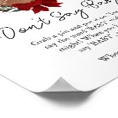 Oh Deer Winter groen zeg niet Baby spel Poster (Hoek)