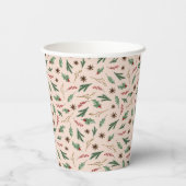 Oh Deer Winter Groene Crème Baby shower Papieren Bekers (Achterkant)