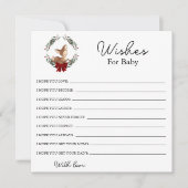 Oh Deer Winter Groene wensen voor Baby Notitiekaartje (Voorkant)