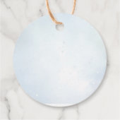 Oh Deer Winter Jongen Blauw Bloemen Baby shower Bedankjes Labels (Achterkant)