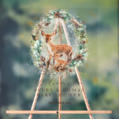 Oh Deer Winter Woodland Baby shower Acryl Bord (Neutraal)