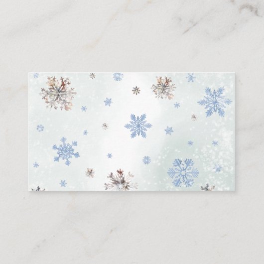 Oh Deer Winter Woodland Baby shower Luier Raffle Informatiekaartje (Achterkant)