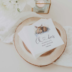 Oh Deer Winter Woodland Baby shower Servet