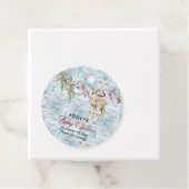 Oh Deer Woodland Animals Winter Boy Baby shower Bedankjes Labels (In situ)