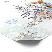 Oh Deer Woodland Animals Winter Kaarten en geschen Poster