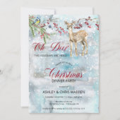 Oh Deer Woodland Animals Winter Kerstfeest Kaart (Voorkant)