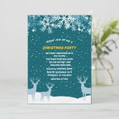 Oh Deer Woodland Animals Winter Kerstfeest Kaart (Staand voorkant)