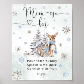 Oh Deer Woodland Animals Winter Mom-osa Bar Poster (Voorkant)