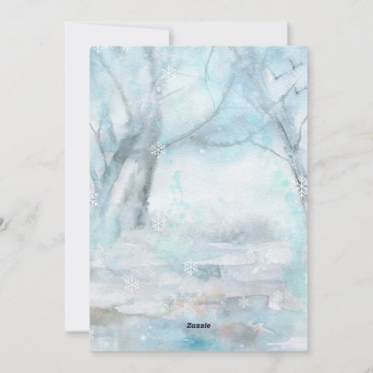 Oh Deer Woodland Animals Winter Seizoensgroeten Feestdagenkaart (Achterkant)