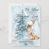 Oh Deer Woodland Animals Winter Vrede en Liefde (Voorkant)