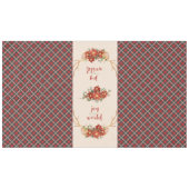 Oh Deer Woodland Antlers op Plaid Tafelkleed (Voorkant (Horizontaal))