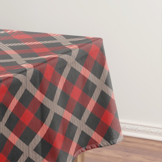 Oh Deer Woodland Antlers op Plaid Tafelkleed (Voorbeeld)