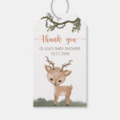 Oh Deer Woodland baby shower bedankt Cadeaulabel (Voorkant)