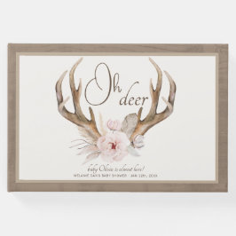 Oh Deer Woodland Baby shower Gastboek – Boho Wat Gastenboek
