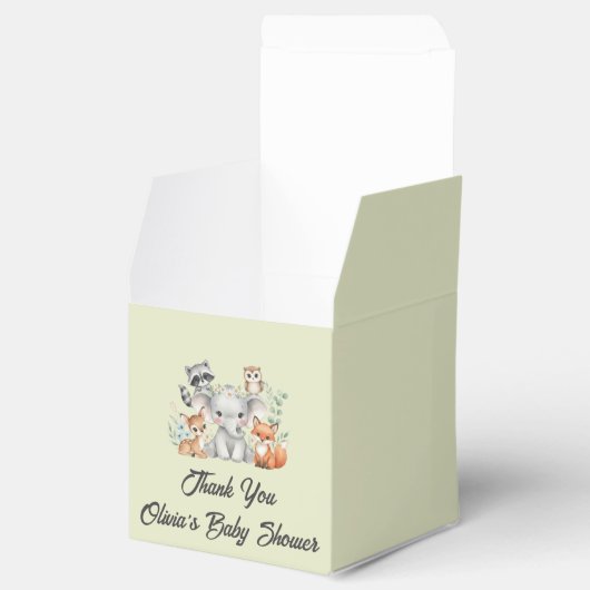 Oh Deer Woodland Baby shower gunstbox Bedankdoosjes (Geopend)