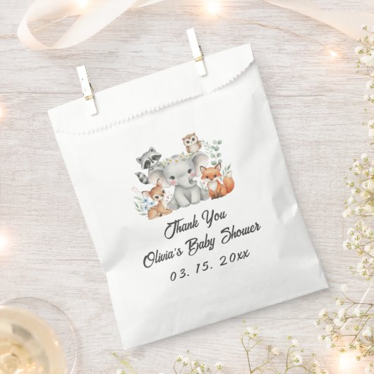 Oh Deer Woodland Baby shower gunstzakken Bedankzakje (Geknipt)