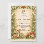 Oh Deer Woodland Baby Shower Kaart (Voorkant)