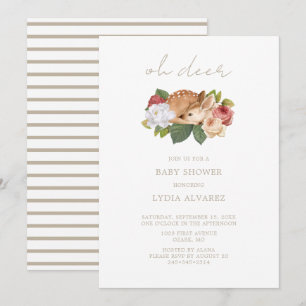 Oh Deer Woodland Baby shower   Kaart