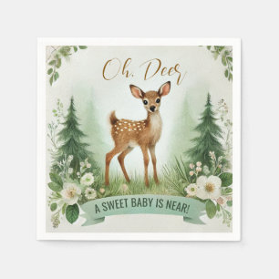 Oh, Deer! Woodland Baby shower Party Servet