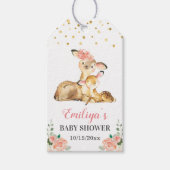 Oh Deer Woodland Baby shower Sprinkle Guest Favor Cadeaulabel (Voorkant)