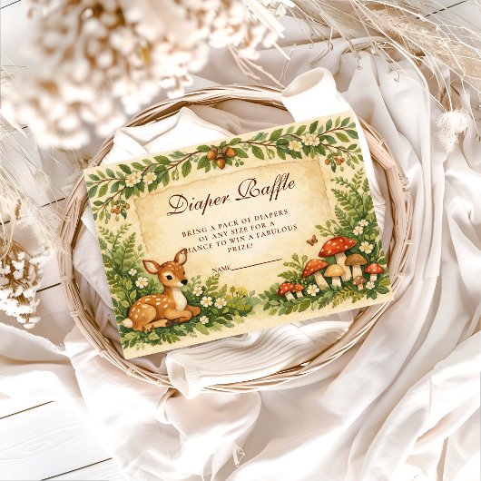 Oh Deer Woodland Diapper Raffle Informatiekaartje