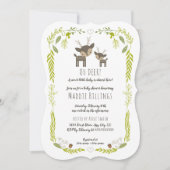Oh Deer woodland dier neutraal gender baby shower Kaart (Voorkant)