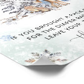 Oh Deer Woodland Dieren Winter Luier Raffle Poster (Hoek)