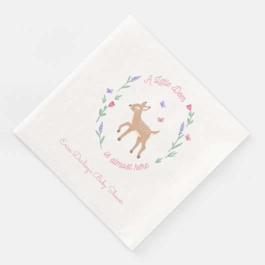 Oh Deer Woodland Theme Baby shower Servet (Hoek)