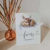Oh Deer Woodland Winter Baby shower gunsten Reclamebord Met Voetstuk
