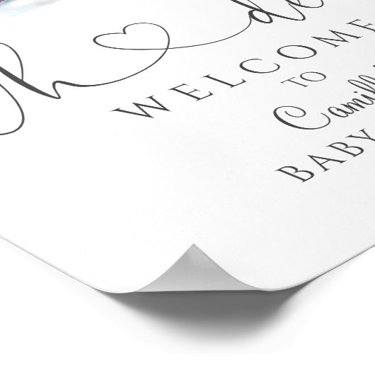 Oh Deer Woodland Winter Baby shower Poster (Hoek)