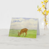 Oh Deer! Word snel gezond Kaart (Gele Bloem)