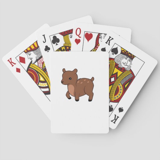 Oh Deer Zachte Minimaal Design  Pokerkaarten (Achterkant)