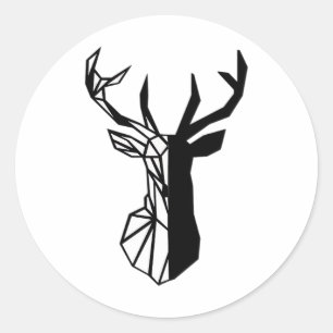Oh Deer Zachte Minimale Sfeer Ronde Sticker
