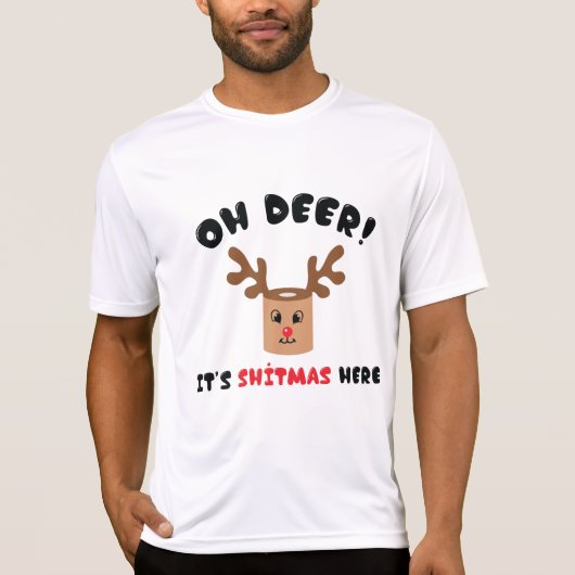 Oh Deer's Shitmas hier T-shirt (Voorkant)
