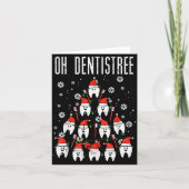 Oh Dentistree Christmas Tree Teeth Dentistry Denta Kaart (Voorkant)