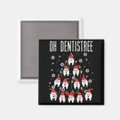 Oh Dentistree Christmas Tree Teeth Dentistry Denta Magneet (Voorkant / Achterkant)