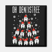 Oh Dentistree Christmas Tree Teeth Dentistry Denta Magneet (Voorkant)