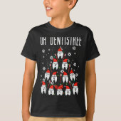Oh Dentistree Christmas Tree Teeth Dentistry Denta T-shirt (Voorkant)