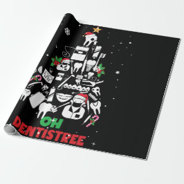 Oh Dentistree Dentist Dental Teeth Christmas Tree Cadeaupapier