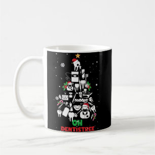 Oh Dentistree Dentist Dental Teeth kerstboom Koffiemok
